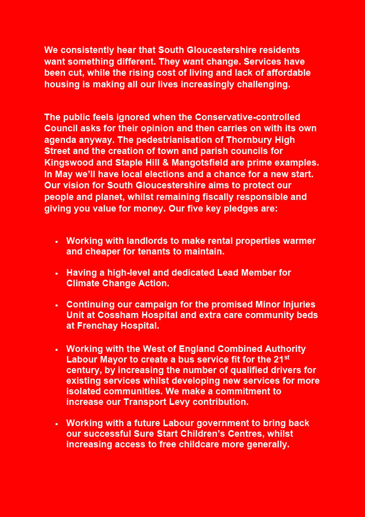 SG Labour Manifesto 2023 foreword page 1